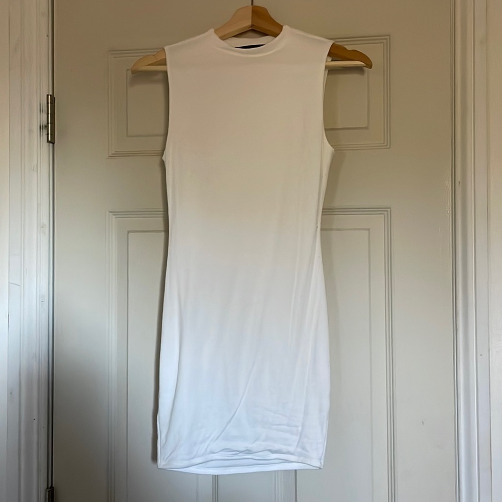 White midi dress